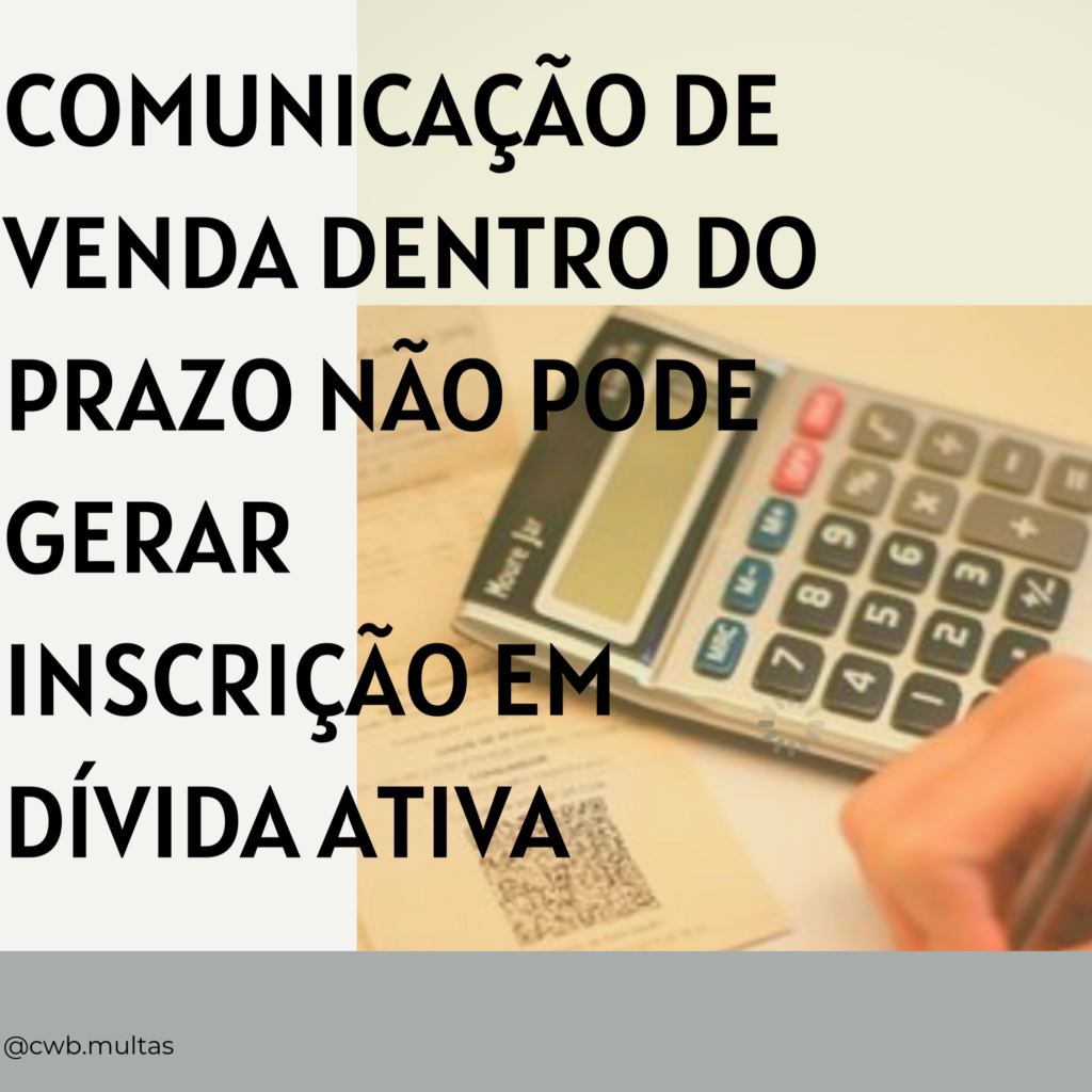 comunicação de venda do veículo