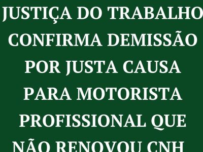 Justa causa motorista