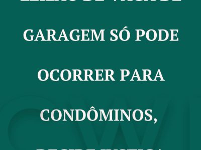 Leilão Vaga de Garagem