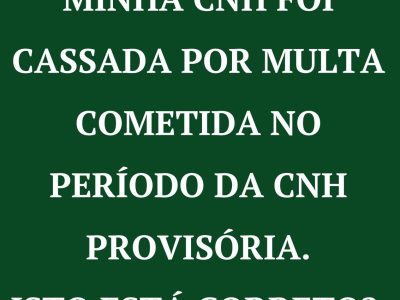 MULTA CNH PROVISORIA