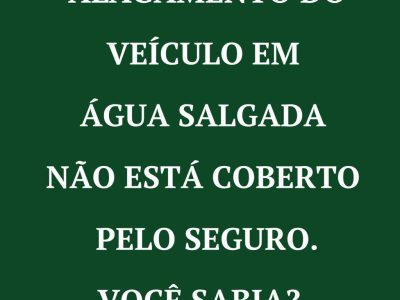 Veiculo agua do mar
