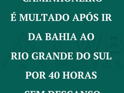 dirigir sem descanso