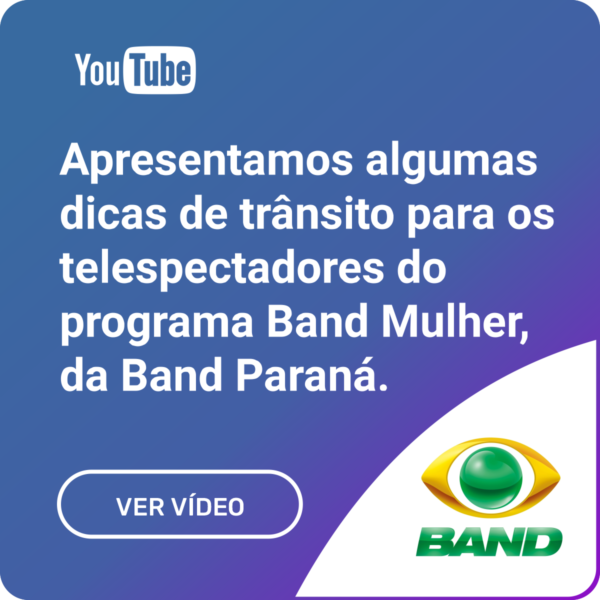 Apresentamos algumas dicas de trânsito para os telespectadores do programa Band Mulher, da Band Paraná